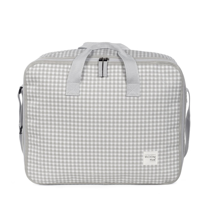 I Love Vichy Grey Travel Holiday and Maternity Bag