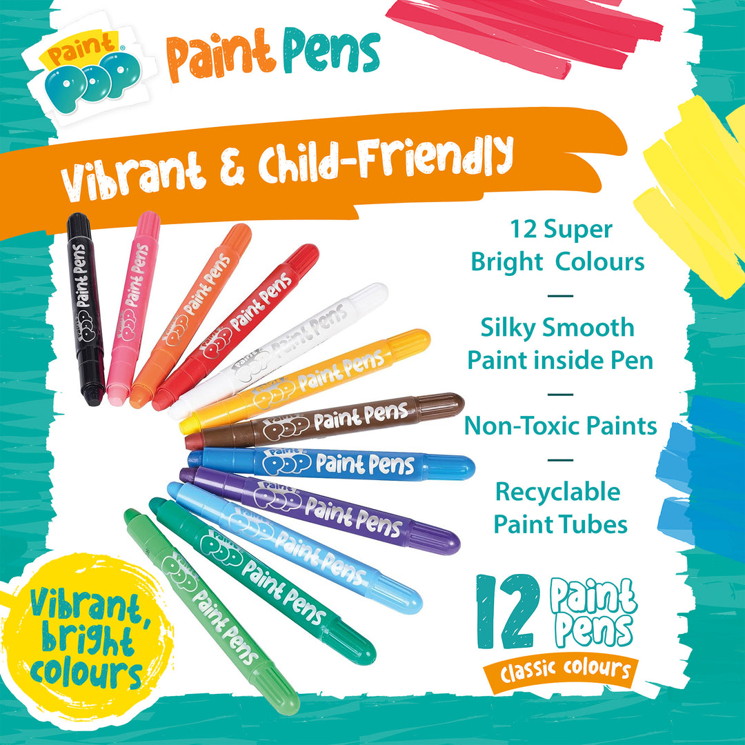 Paint Pop 12 Pack Quick Dry Paint Pens