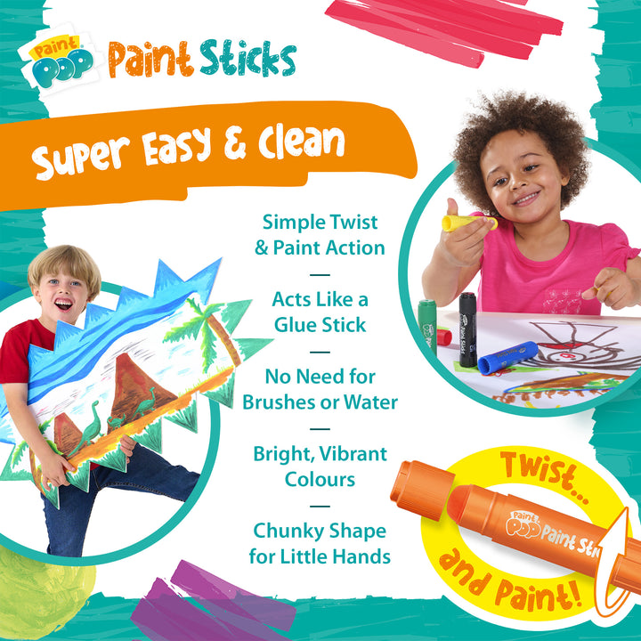 Paint Pop 24 Pack Assorted Quick Dry Paint Sticks