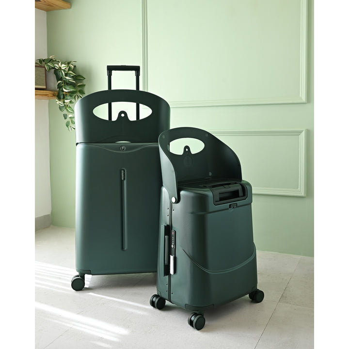 Miamily Forest Green Ride-On Trolley Carry-On Luggage 18 inches