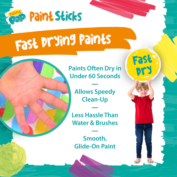 Paint Pop Metallic 6 Pack Quick Dry Paint Sticks