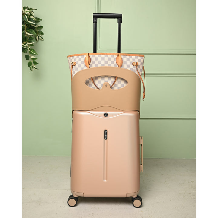 Miamily Champagne Gold Ride-On Trolley Carry-On Luggage 18 inches