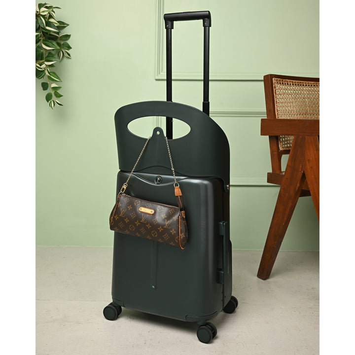 Miamily Forest Green Ride-On Trolley Carry-On Luggage 18 inches