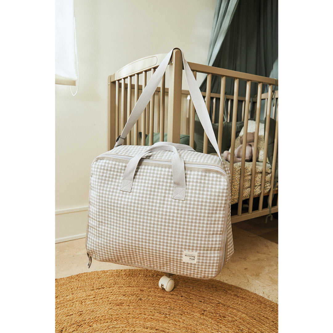 I Love Vichy Grey Travel Holiday and Maternity Bag