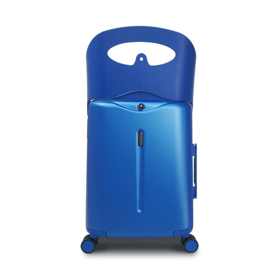 Miamily Cobalt Blue Ride-On Trolley Carry-On Luggage 18 inches