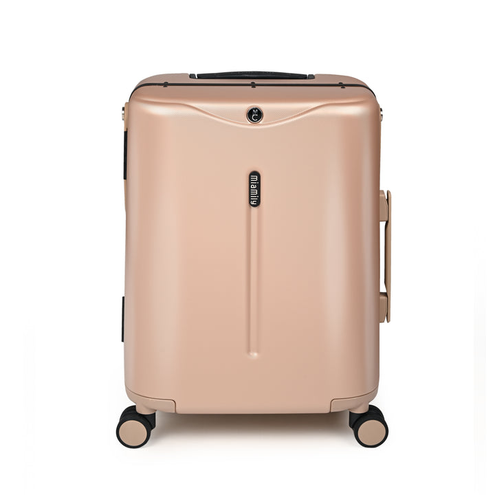 Miamily Champagne Gold Ride-On Trolley Carry-On Luggage 18 inches