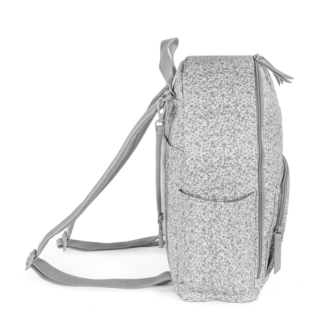 Flower Mellow Grey Backpack Diaper Changing Bag