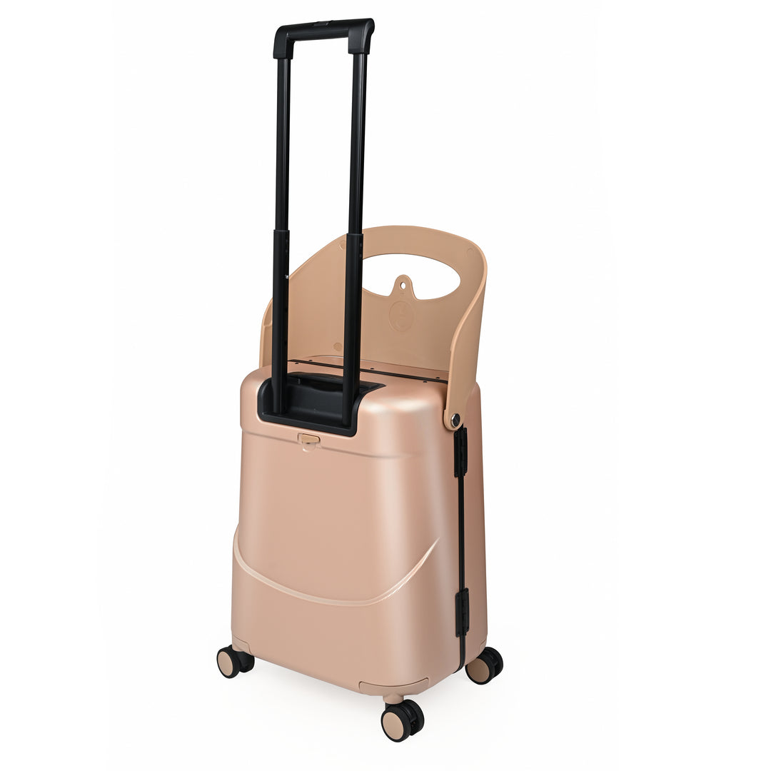 Miamily Champagne Gold Ride-On Trolley Carry-On Luggage 18 inches