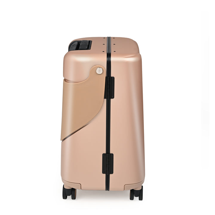 Miamily Champagne Gold Ride-On Trolley Carry-On Luggage 18 inches