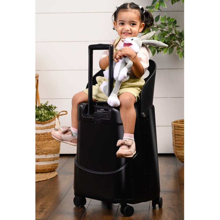 Miamily Midnight Black Ride-On Trolley Carry-On Luggage 18 inches